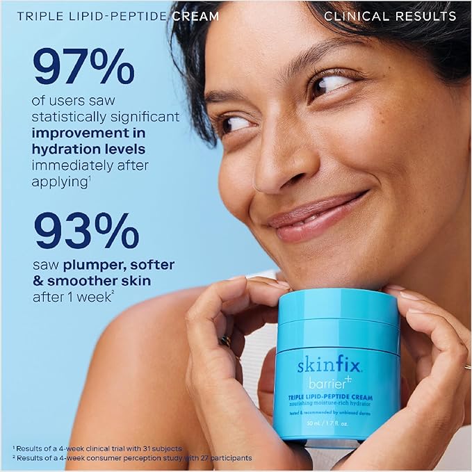 Skinfix Triple Lipid-Peptide Cream Refill - 1.7 oz - Rich Face Moisturizer to Instantly Hydrate & Restore Dry, Sensitive Skin - Non-Comedogenic, Fragrance Free, Vegan, Cruelty Free