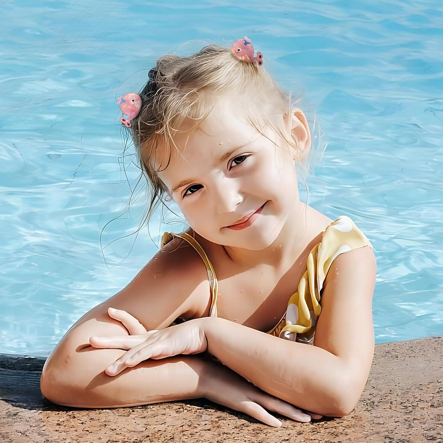 Mini Sea Animals Hair Claw Clips - 12Pcs Trendy Small Non-Slip Clips for Women Girls, Cute Kawaii Classic Hair Claws-Mini Ocean Hair Accessories Gifts(sea animal 2)