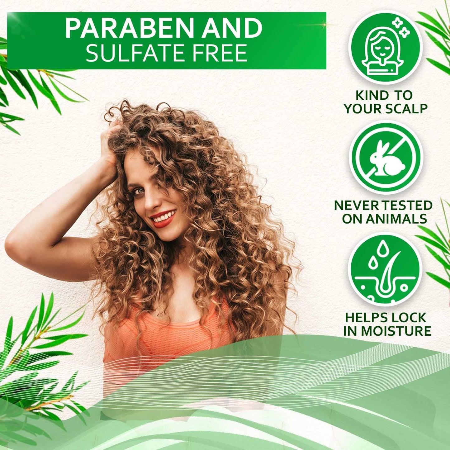 Tea Tree Oil Hair Serum - Moisturizer Treatment for Fighting Dandruff and Repair Dry, Damaged Hair and Itchy Scalp - Care and Styling Products for Women and Men - With Anti Frizz Keratin for Shine