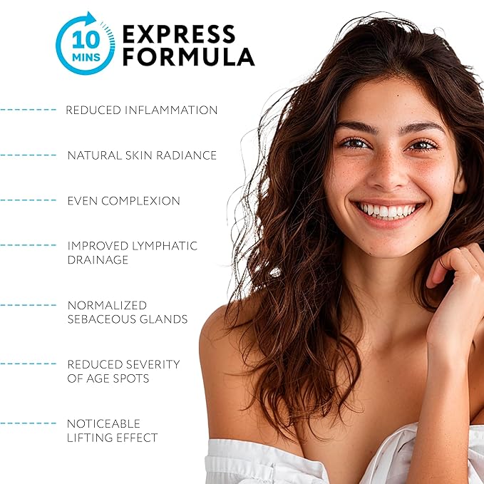 Name Skin Care Korean Carboxy CO2 Therapy Face & Neck Mask Set of 5 - Hydrating Oxygen Carboxytherapy Skincare Sheet Masks - Moisturizing Anti Aging Pore Tightening Brightening Facial Treatment Gel