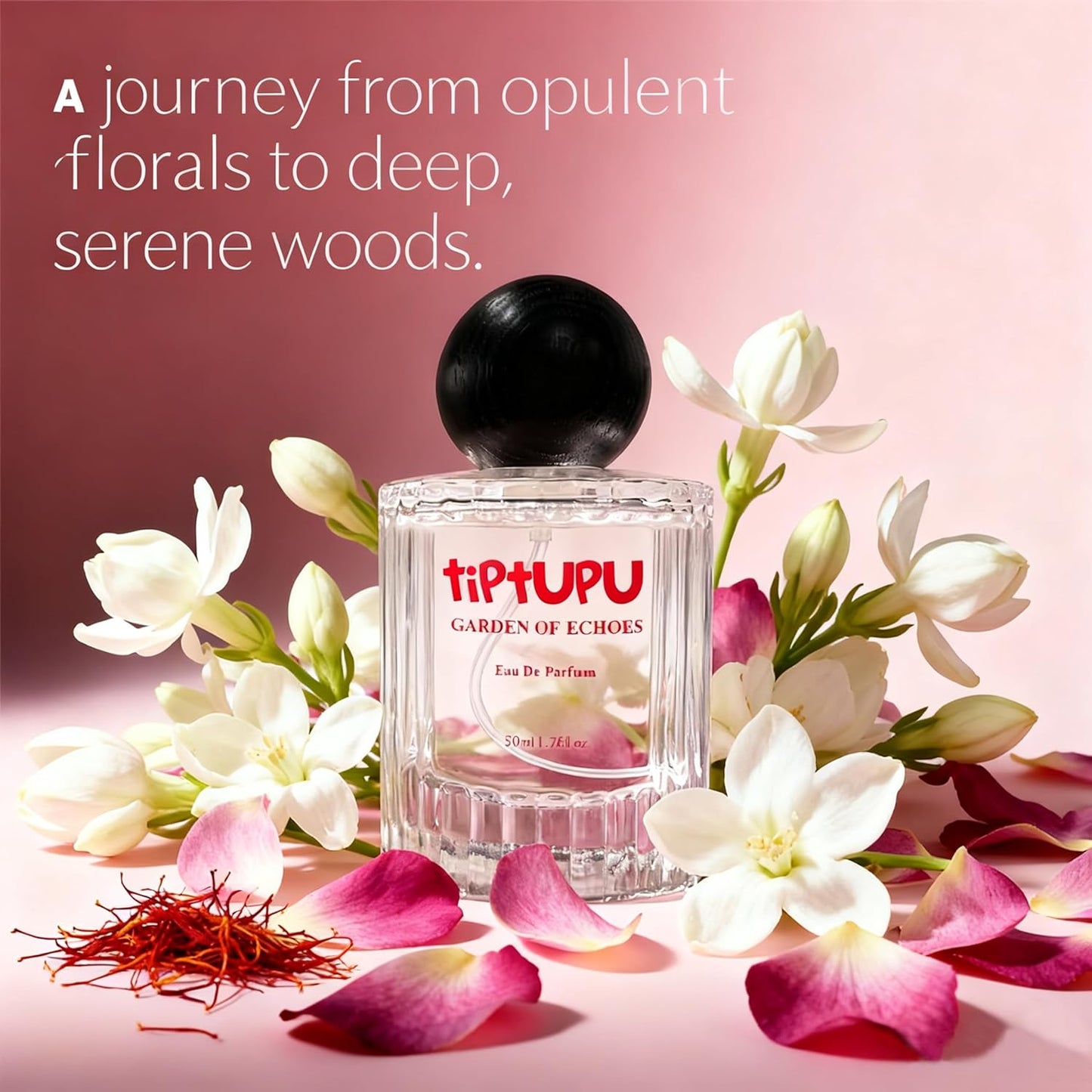 Garden Of Echoes Eau de Parfum Spray For Women | Long Lasting Fragrance with Floral -Fresh,Sweet,Jasmine & Saffron, Amberwood and Fir (1.76 fl.oz, Floral)