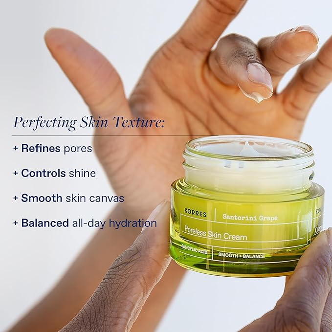 KORRES Santorini Grape Poreless Skin Power Duo - Cream & Velvet Skin Drink, 2 Piece Set