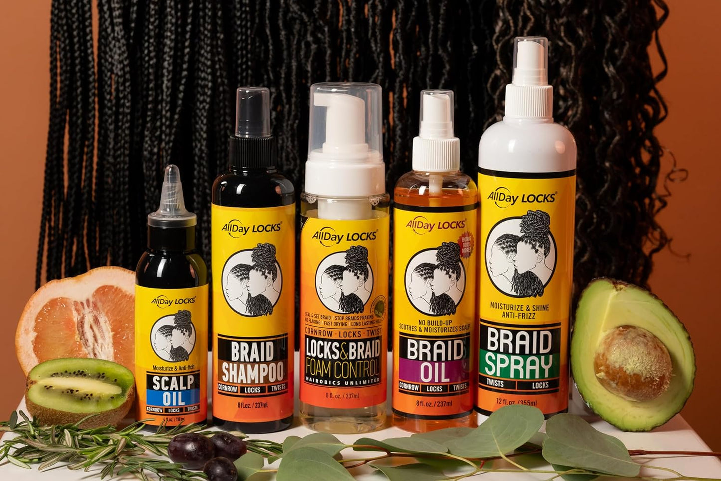 AllDay Locks Scalp Oil (4 oz) | Soothing, Nourishing Conditioner for Dry, Itchy Scalp | Sunflower, Lavender, Tea Tree Oil | Relieve Soreness & Tension in Braids, Locks, Twists, Cornrows | 4 oz