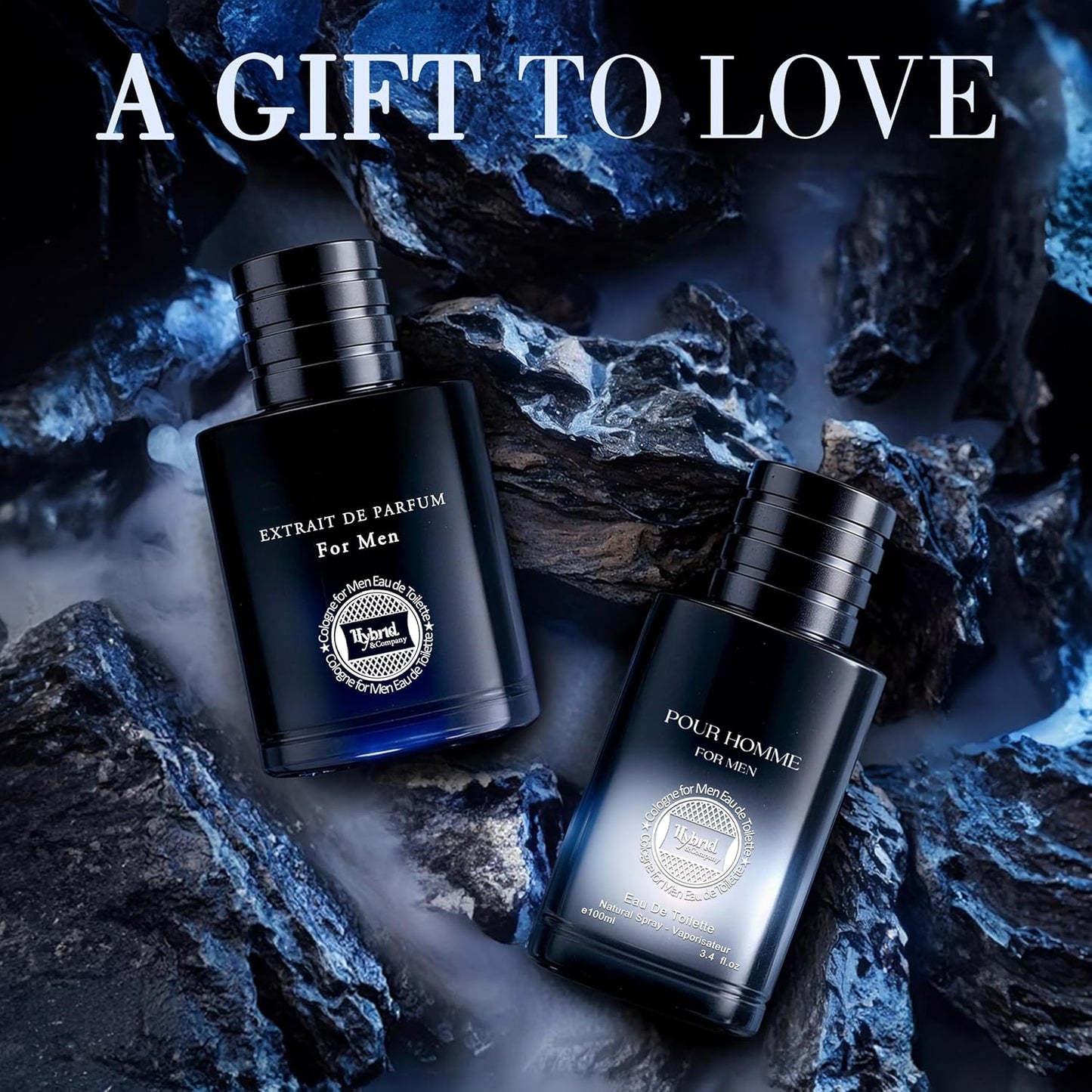 Hybrid & Company Mens 2 Pcs Crisp Eau De Toilette Vaporisateur Natural Spray