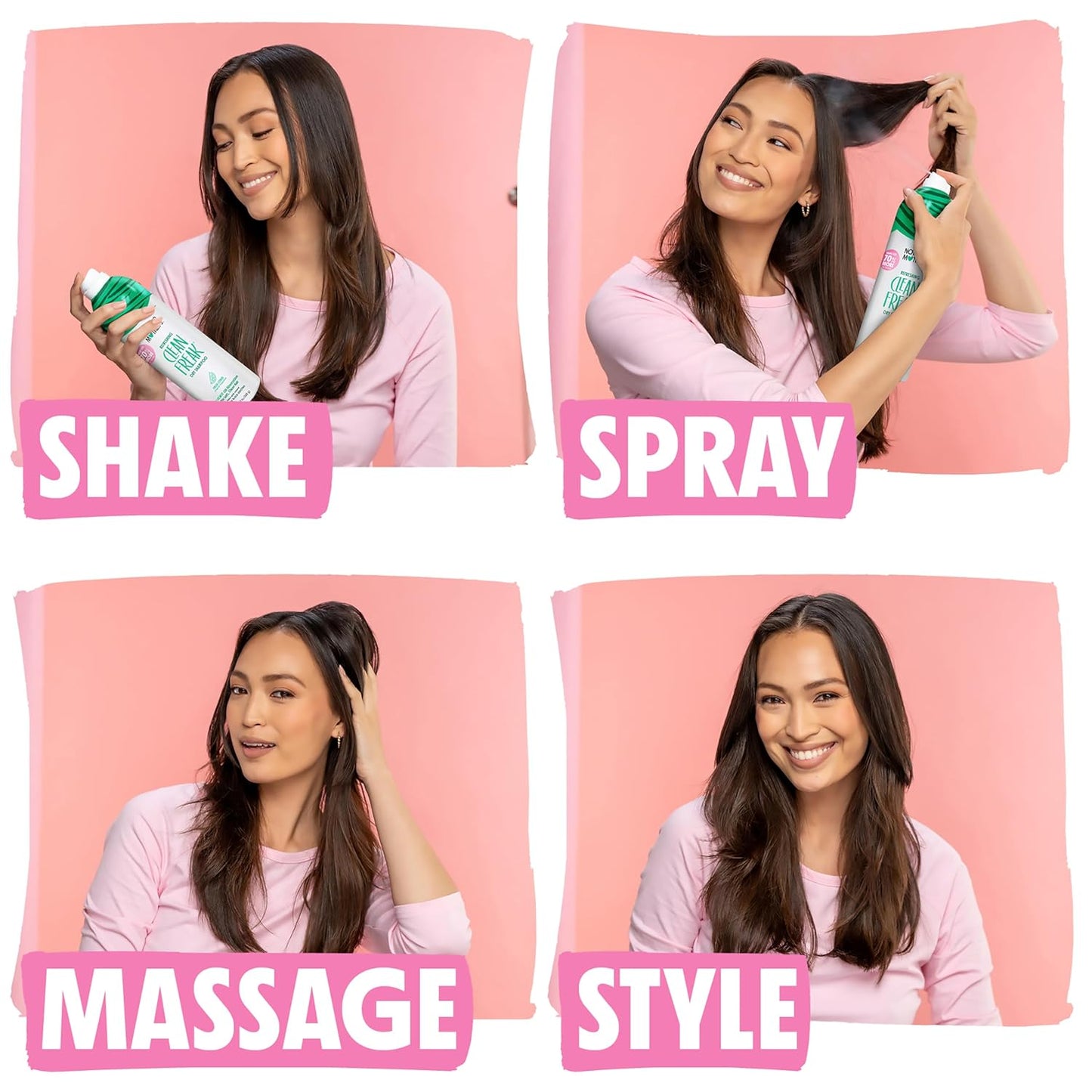 Not Your Mother's Value Pack Clean Freak Unscented Jumbo Dry Shampoo (2-Pack) - 12 oz Each - 70% More to Instantly Absorb Oil and Refresh Hair Between Washes - No Scent - For All Hair Types