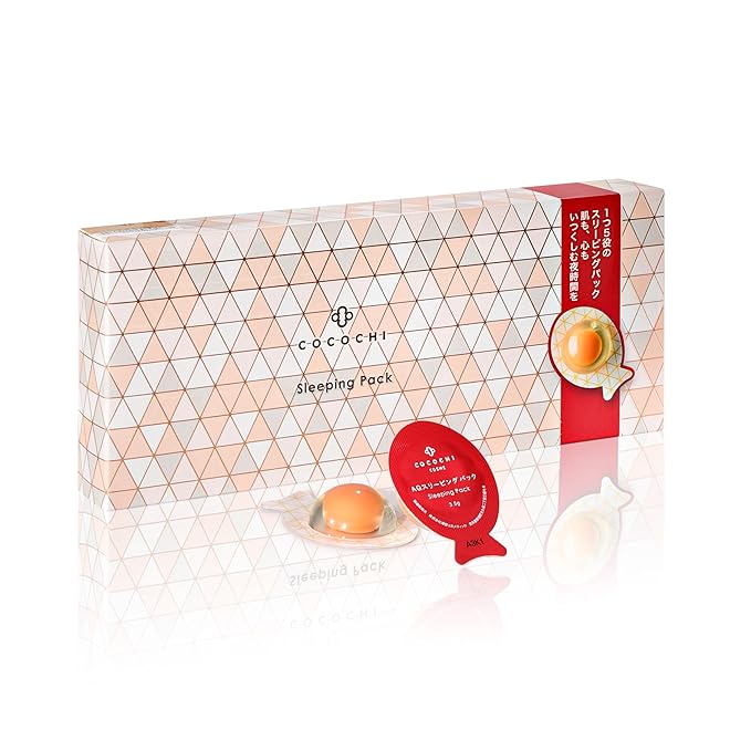 COCOCHI Leave-On AG Sleeping Pack, Anti-Aging Facial Mask for Nighttime Repair, Collagen Support & Deep Moisturizing, Japanese Skin Care with Mini Spatula, 3.5g*5 pk