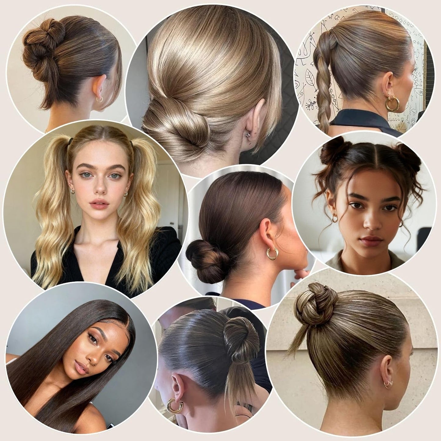 Dolahair Hair Wax Stick - Flyaway Control and Styling Pomade for Kids, Women, and Men - Accessorie Slick Back Hair Brush Kit Hair Bun Maker (2.7 Ounce)