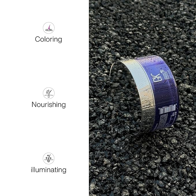 GK HAIR Global Keratin Lavender Bombshell Masque (7.05 Fl Oz/200 g) Semi-Permanent Long Lasting Hair Toning Color Pigments Moisturizing Styling and Coloring Mask for All Hair Types Unisex