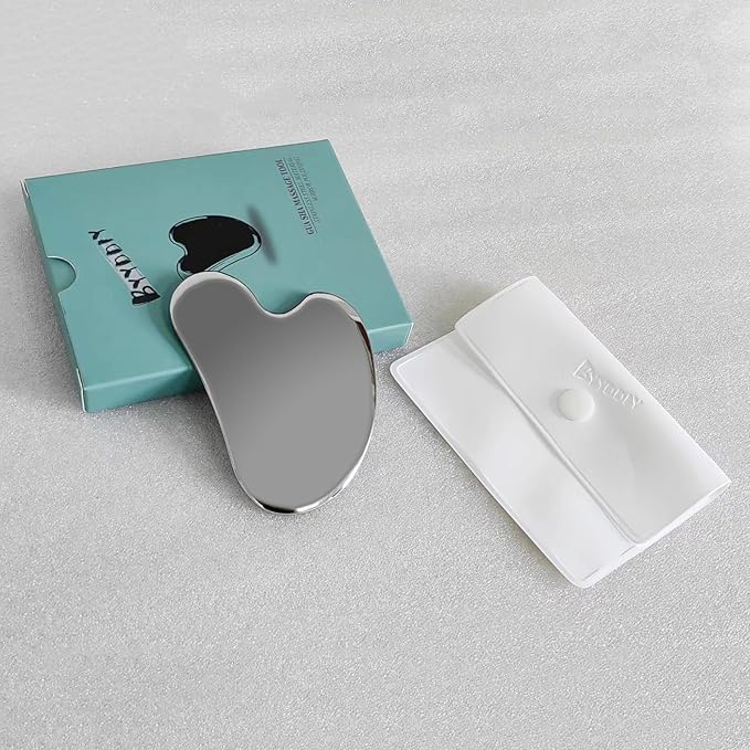 BYYDDIY Spherical Surface Stainless Steel Gua Sha Facial Tools, Metal Gua Sha for Face,Tighten Skin Massage, Guasha Beauty Tool for Body Eyes (W-s)