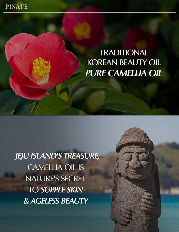 Natural Bloom Korean Lip Oil Serum 0.14 fl oz | Moisturizing Lip Booster Plumping Oil Serum Enriched w/Camellia & Safflower Oils | Non-Irritating Clear Lip Gloss with Glazed Finish (Clear Dew)