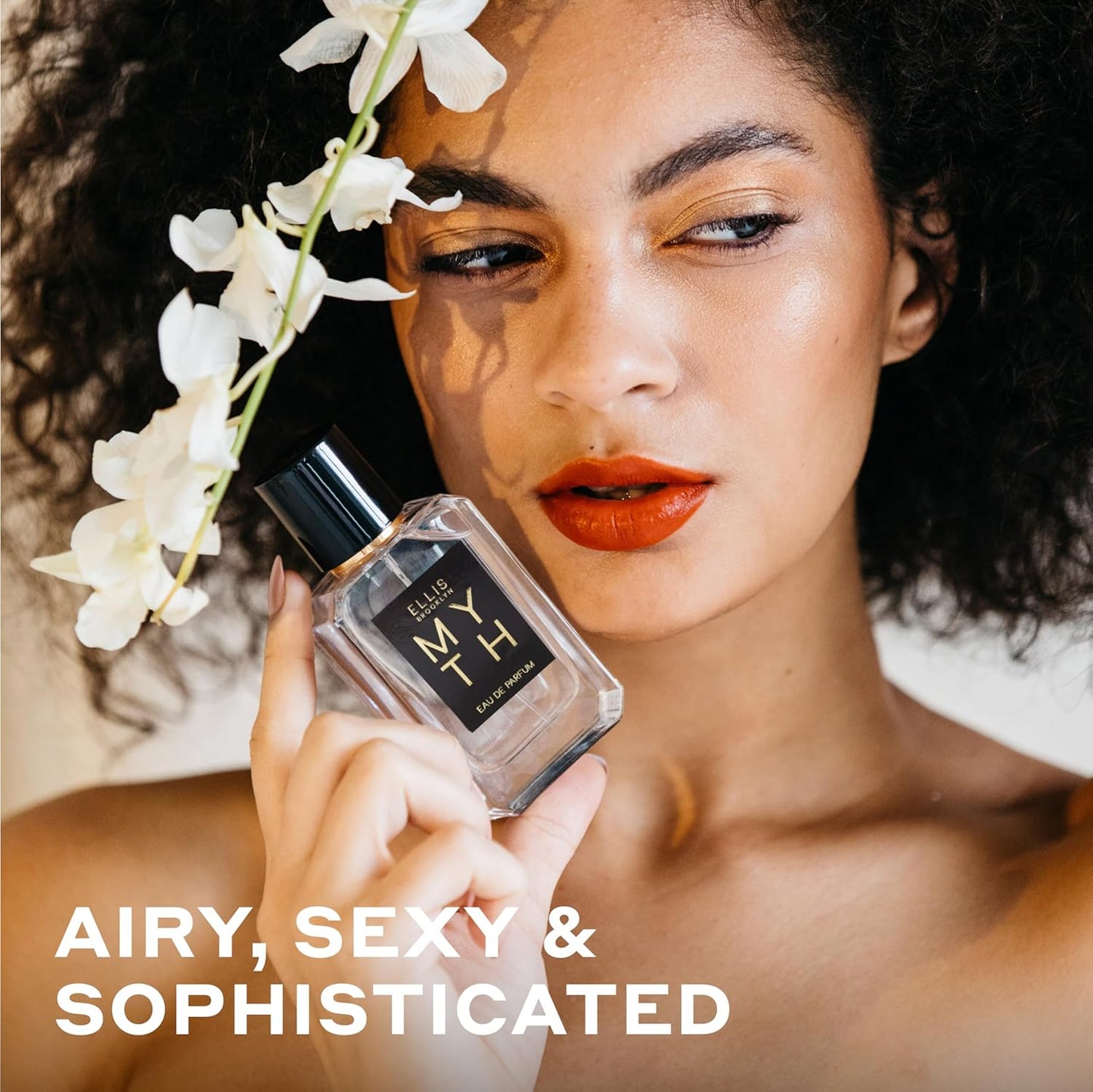 Ellis Brooklyn MYTH Eau de Parfum, Sophisticated Jasmine Musk Perfume for Women, Clean, Vegan, Paraben-Free, Long Lasting, Notes of Bergamot, Tiger Orchid & White Cedarwood, 50ml / 1.7oz