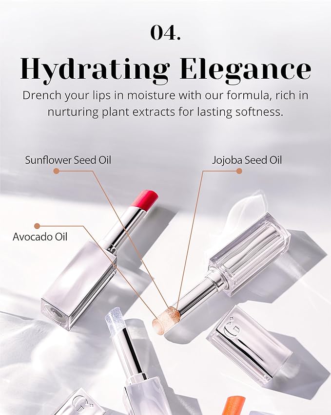 Glint Glow Lip Balm (Cherry So Much, 0.1oz) - Moisturizing Stain Lipstick with Shine for Natural Lips, Tinted Treatment. Luxurious Korean Skin Care Makeup. Chapped, Dry, Cracked