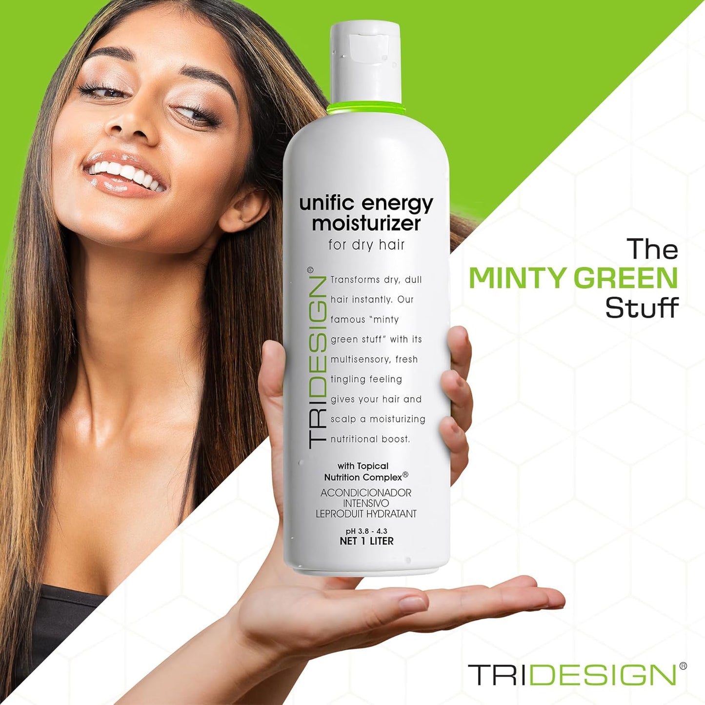 TRIDESIGN Unific Energy Moisturizer - Deep Hair Conditioner for Dry Damaged Hair - Moisturizing for Curly, Frizzy, Thick Hair - Hydrating Conditioner for Men and Women, 32 oz