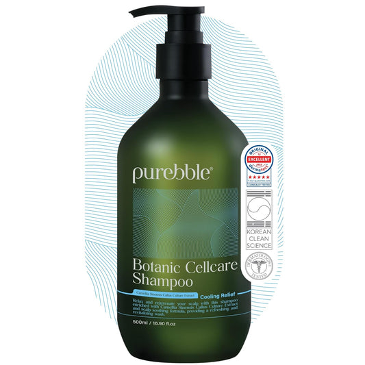 Cooling Relief Botanic Cellcare Shampoo 500ml, 16.90 fl oz | Sulfate-Free, Paraben-Free and Color-Safe | pH Balancing