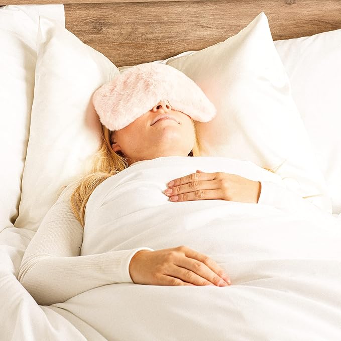 Bucky Hot & Cold Therapy Spa Collection, Reversible Ultra Luxe Eye Pillow, Plush Pink (Pack of 2)