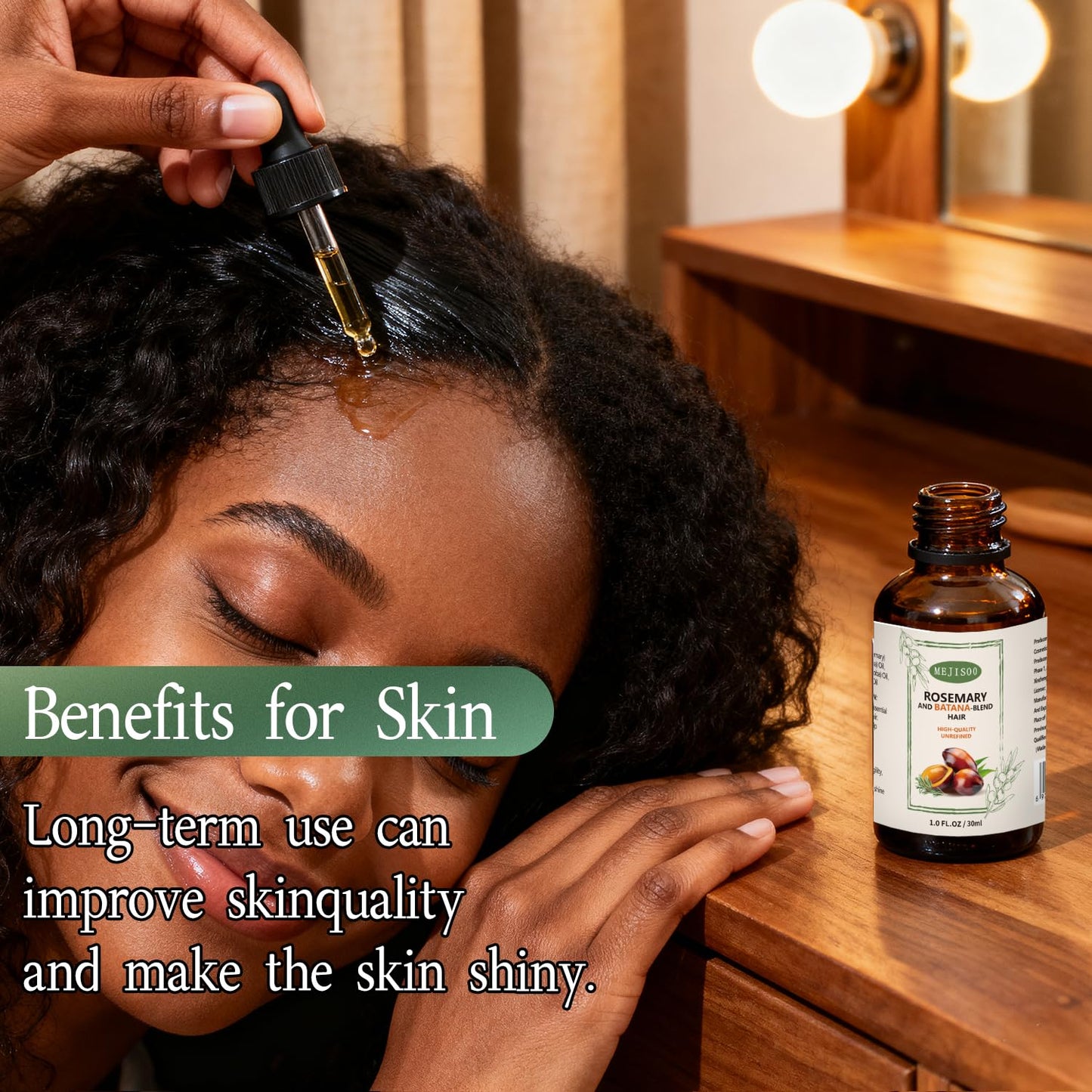 2 Pack Organic Batana Rosemary Oil for Hair Growth & Anti-Hair Loss, 2PCS 1 fl oz Natural DHT Blocker Scalp Treatment for Thinning Hair, Nourishing Dry Scalp & Strengthening Follicles