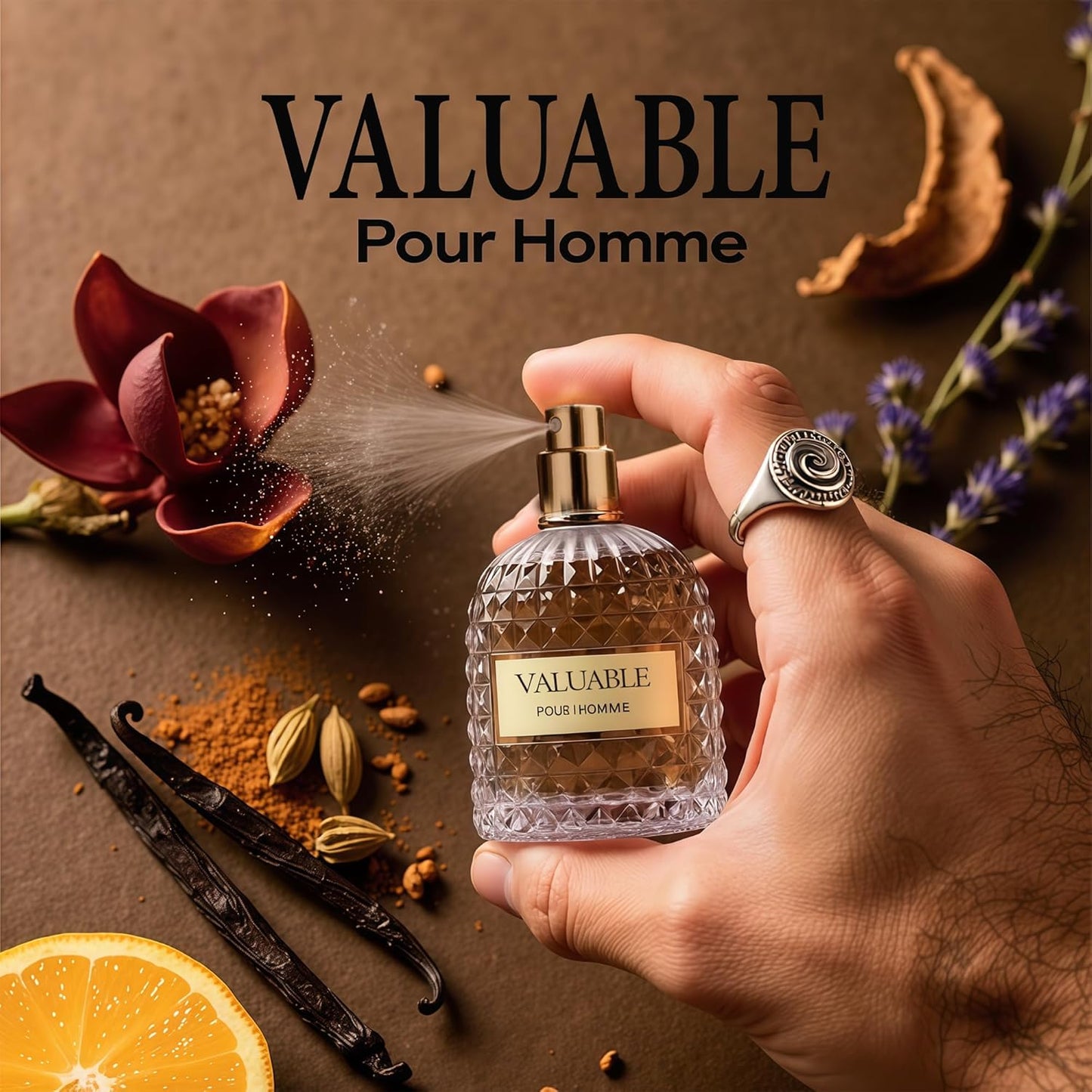 3Pack Men Colognes Combo Set Valent,Valuable,Very Excited 3.4 Fl Oz Each Eau De Parfume Spray with Woody Floral & Fruity Scent Perfume Gift Set Day to Night Use Fragrances