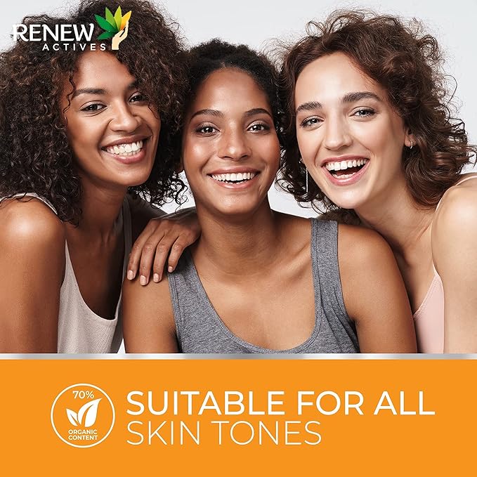 RENEW ACTIVES Vitamin C Serum - Brightening & Anti-Aging Formula - Reduces Dark Spots, Fine Lines & Wrinkles - Promotes Even Skin Tone - Hydrating & Antioxidant Protection - Made in Canada - 2 fl oz