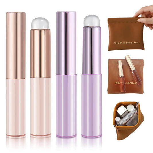 4pcs Silicone Lip Brush, Suitable for Even Application of Lipstick Lip Balm Lip Gloss, Soft Silicone Material, Hygienic, Convenient and Easy to Clean, Enhances Lip Care