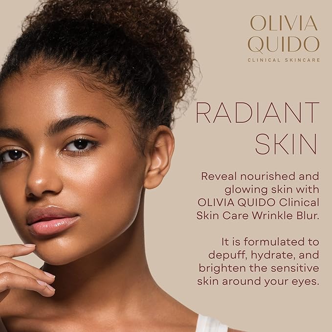 OLIVIA QUIDO Clinical Skin Care Wrinkle Blur (0.46 oz) | Eye Cream For Dark Circles and Puffiness | Anti-Aging Under Eye Cream | Hydrating, Brightening, and Dark Circles Under Eye Treatment for Women