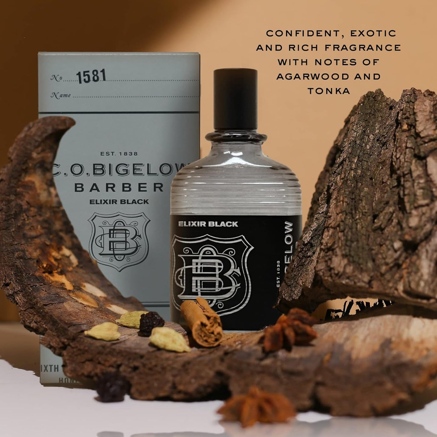 C.O. Bigelow Elixir Black Cologne for Men, Musk & Vanilla Fragrance, Long Lasting Men's Cologne, Elixir Perfume for Men, 2.5 Fl Oz