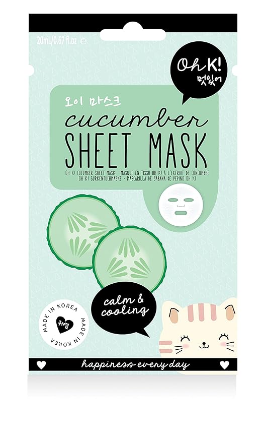 Oh K! Facial Sheet Mask, Cucumber
