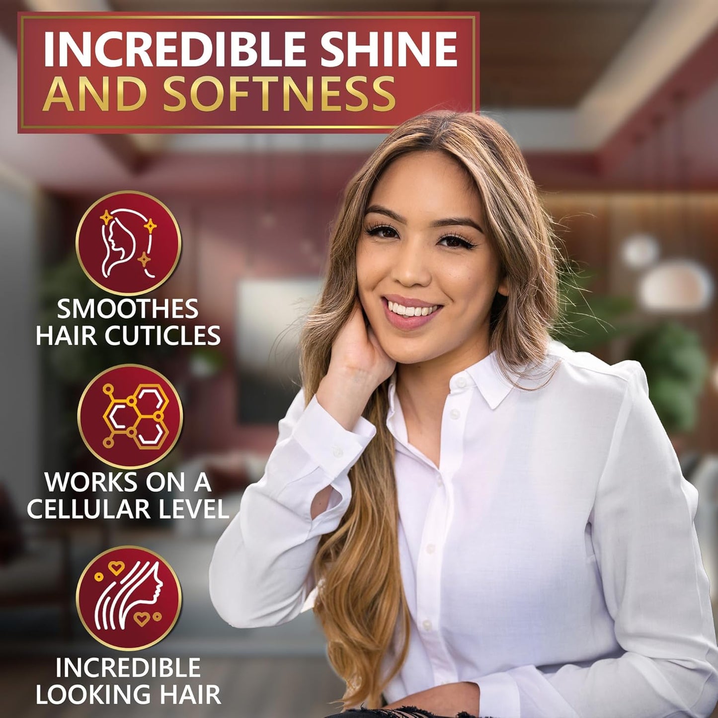 Keratin Shampoo and Conditioner Set – Sulfate Free, All Hair Types – Women and Men – 16.9 Fl Oz (Pack of 2)