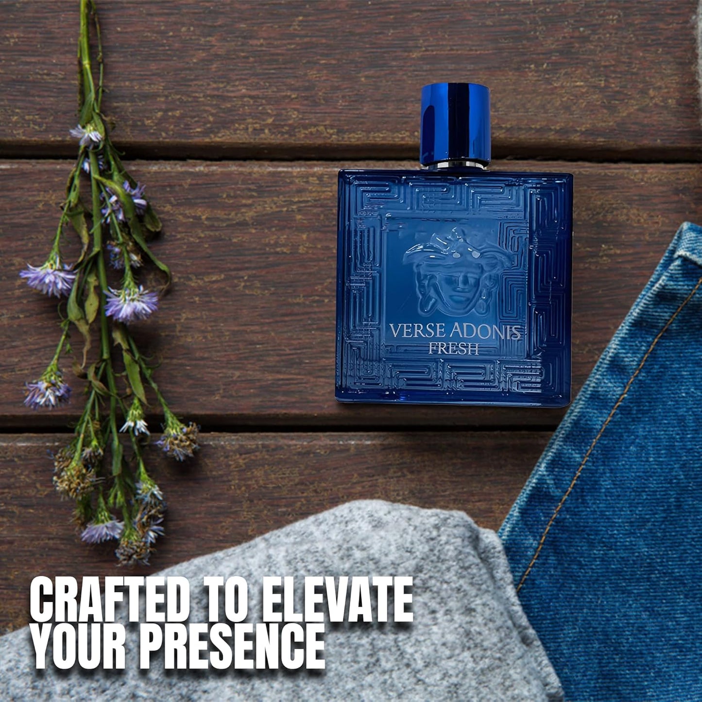 Men's Cologne Verse Adonis Fresh- Eau De Toilette Spray Perfume Fresh Scent 3.4 Fl Oz Daily Used