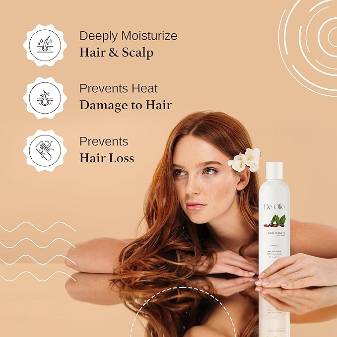 | Clear Jojoba Oil | 100% Pure & Natural | Face, Hair and Body | Cold Pressed | Soap Making & Massage | Carrier Oils | (16 Fl Oz)