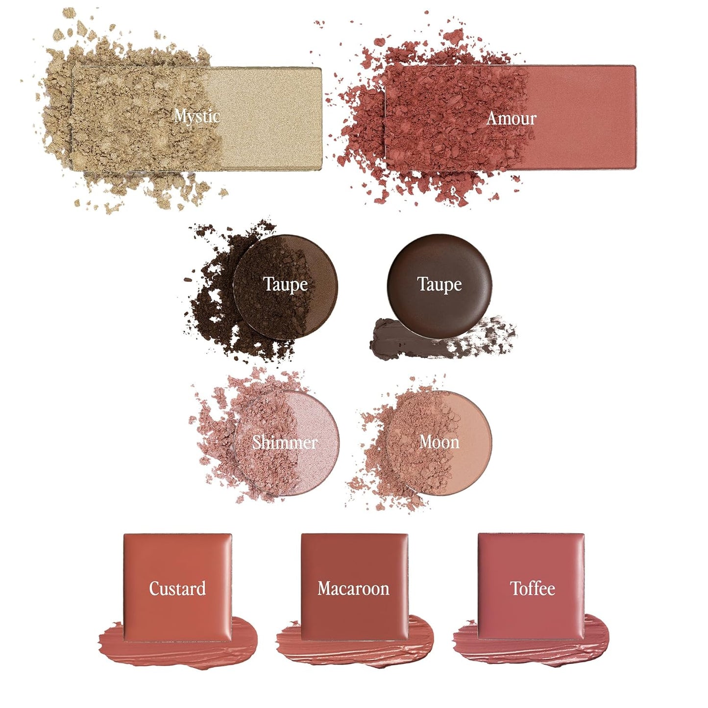 bdb Beauty Box - Magnetic Makeup Palette with Mirror, Eyeshadow, Lipstick, Blush Powder and Highlighter, Trend Setter