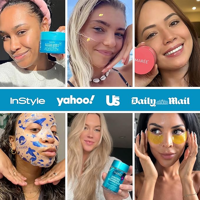 MAREE Ultimate Eye and Face Revitalization Bundle - 24K Gold Under Eye Patches & Collagen Facial Masks for Ageless Beauty for Total Skin Rejuvenation