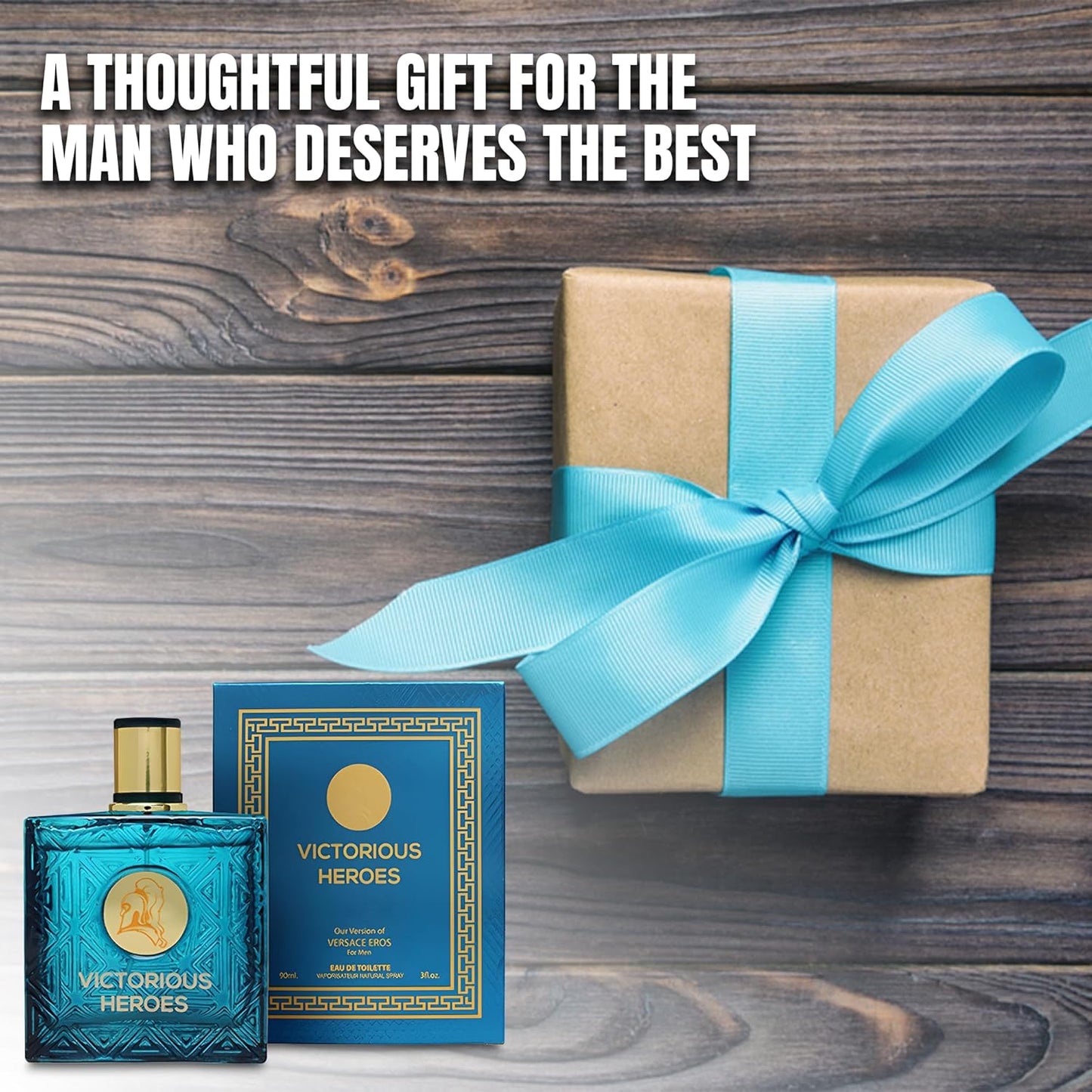 Victorious Heroes Sensual Woody Fragrance for Men | Long Lasting Cologne Aromatic Scent, Eau de Parfum Natural Spray - Great Holiday Gift, 3.4 Fl Oz/100 Ml