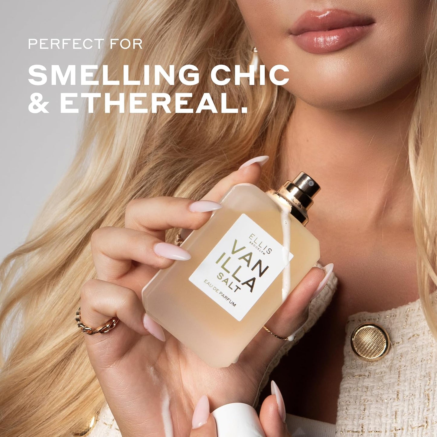 Ellis Brooklyn VANILLA SALT Eau de Parfum 1.7oz / 50ml - Gourmand Vanilla Perfume with Sea Salt, Luminous Musk, and Jasmine- Clean, Vegan, Cruelty-Free, Long Lasting Perfumes for Women