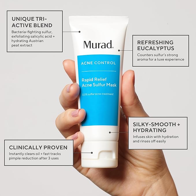 Murad Target Breakouts + Scars (3 Piece Value Set) - Acne Sulfur Mask, Acne Spot Treatment, Invisiscar Resurfacing Treatment - Facial Acne Regimen to Target and Minimize Acne Scars
