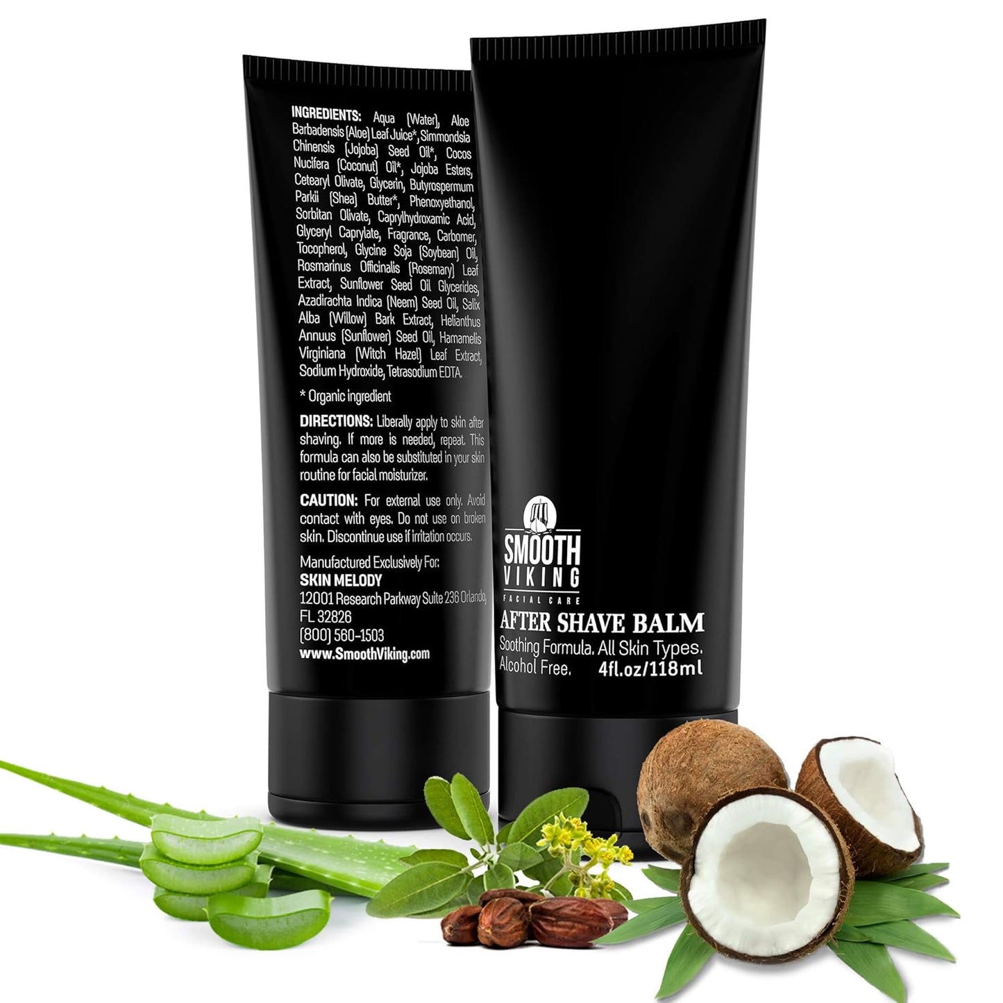 Smooth Viking Beard Care After Shave Balm For Men, Alcohol Free Mave Balm with Spiced Black Pepper Scents, Aftershave For Men, Soothing, Moisturizing - After Shave Lotion For Men Sensitive Skin (4 Oz)