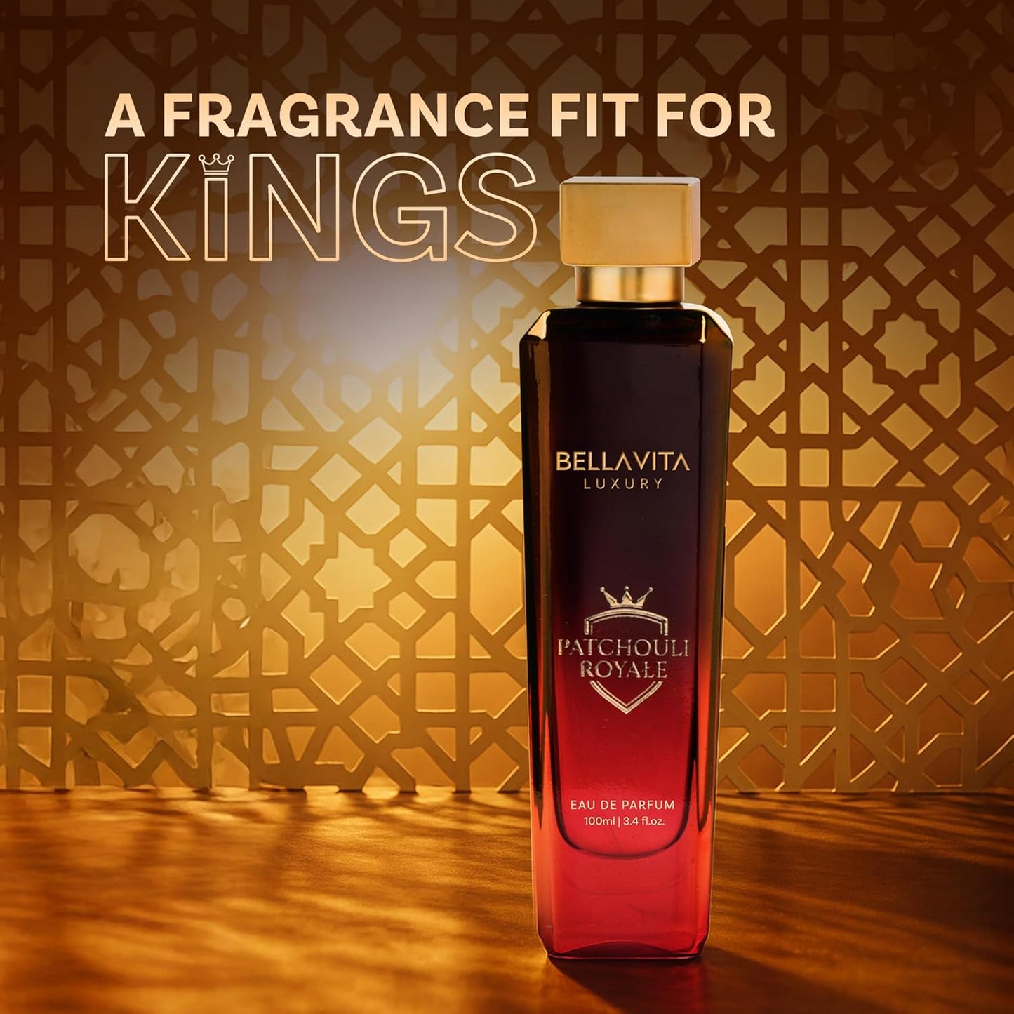 Bella Vita Luxury PATCHOULI ROYAŁE Men's Fragrance | EDP Perfume for Men | Sandalwood Top Note | 100 ml pack | 3.4 Fl. Oz. | Leather and Oriental notes | Gift for Men | Eau de Parfum.