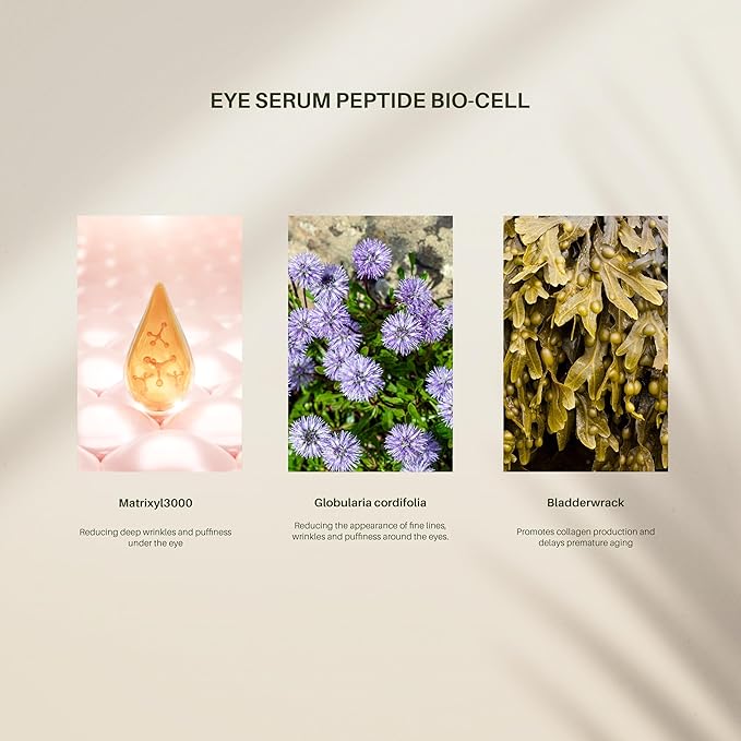 Eye Serum For Multi-Purpose Anti-Aging Serum Face Eyes & Neck, Reduces Wrinkles Dark Circle, Helps to Boost Collagen and Restore elasticity (Peptide Bio-Cell).