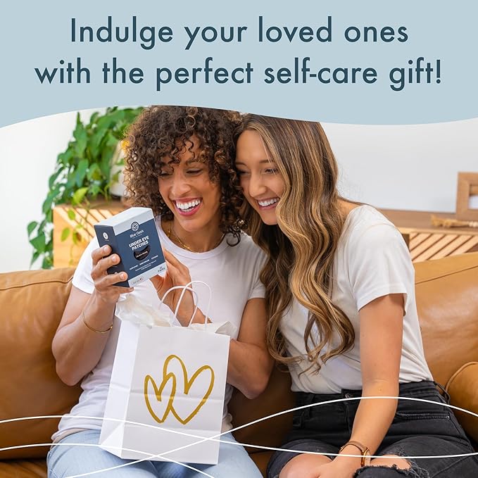 Blue Oasis Under Eye Patches for Puffy Eyes and Dark Circles - 20 Pairs Brightening Black Pearl, Hyaluronic Acid and Collagen Eye Care Gel Pads, Relaxing Self Care and Home Spa Gifts for Women