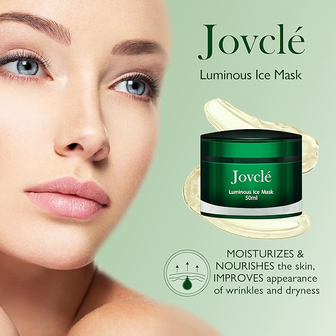 Luminous Ice Facial Mask, Hydrating Gel for Sensitive Skin, Herbal-Infused Formula with Centella Asiatica, Astragalus, Ginseng & Osmanthus, 1.69 fl. oz