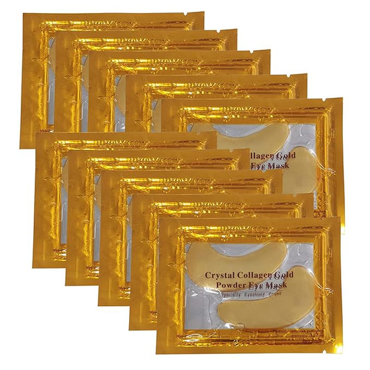 Vandarllin24K Gold Powder Gel Collagen Eye Masks Sheet Patch, Remove Bags,Dark Circles &Puffiness,Reduce Wrinkle,Moisturising,Hydrating for Blackheads (100Pairs)