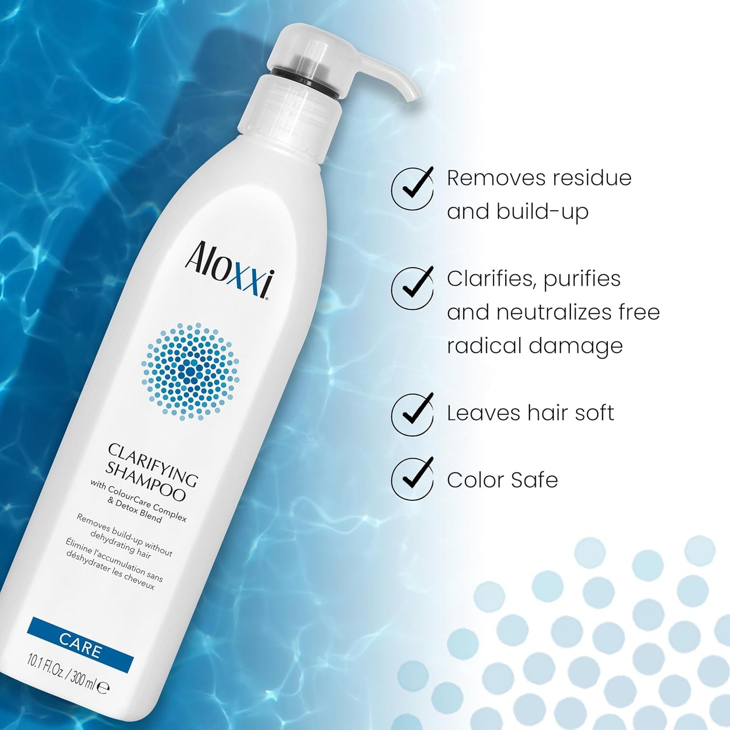 ALOXXI Clarifying Shampoo for Color-Treated Hair Gentle Hair Cleanser Removes Product Build-Up and Residue, 10.1 Fl Oz