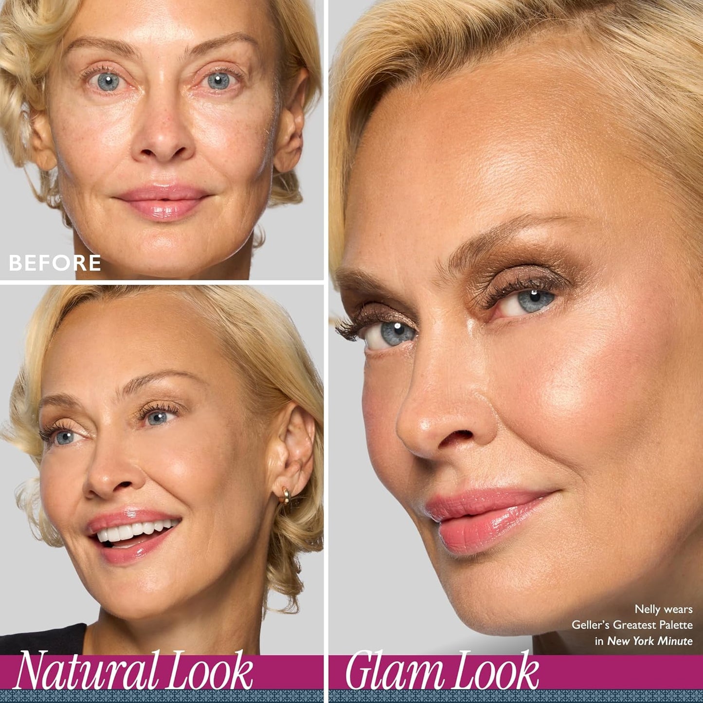 LAURA GELLER NEW YORK Geller's Greatest New York Minute Face & Eye Palette - Includes Blush, Bronzer and Eyeshadow Duo - Travel-Friendly Makeup Compact for Mature Skin