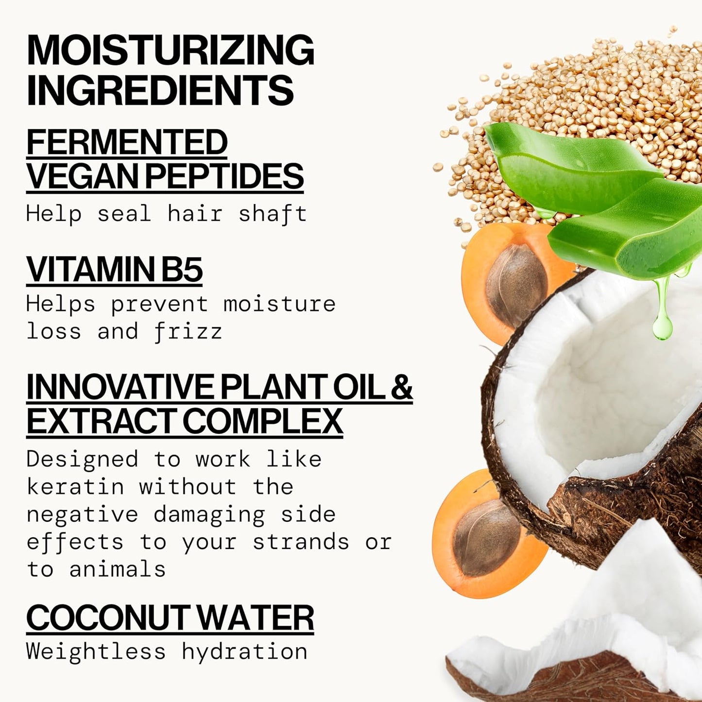 Pacifica Coco Peptide Damage Care Shampoo – Repairing Sulfate-Free Shampoo for Damaged Hair, Split Ends & Breakage, w/Collagen & Peptides Silicone-Free Clean Vegan & Cruelty-Free Dermatologist Tested