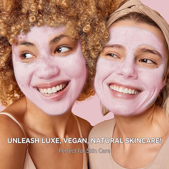 Rose Clay Facial Mask, Valentines Gifts for Women Her, Clay Mask Reduce the Blackheads, Pink Clay Mask with Kaolin and Collagen, Gentle Skincare for Women and men, Moisturizing 5.29 oz