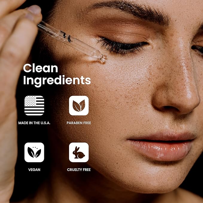 Face Serum Set Hydrating Hyaluronic Acid Serum and Vitamin C Face Serum - Pack of Two Anti Aging Facial Serum Kit 1 oz Each, Vegan, Cruelty Free & Fragrance Free