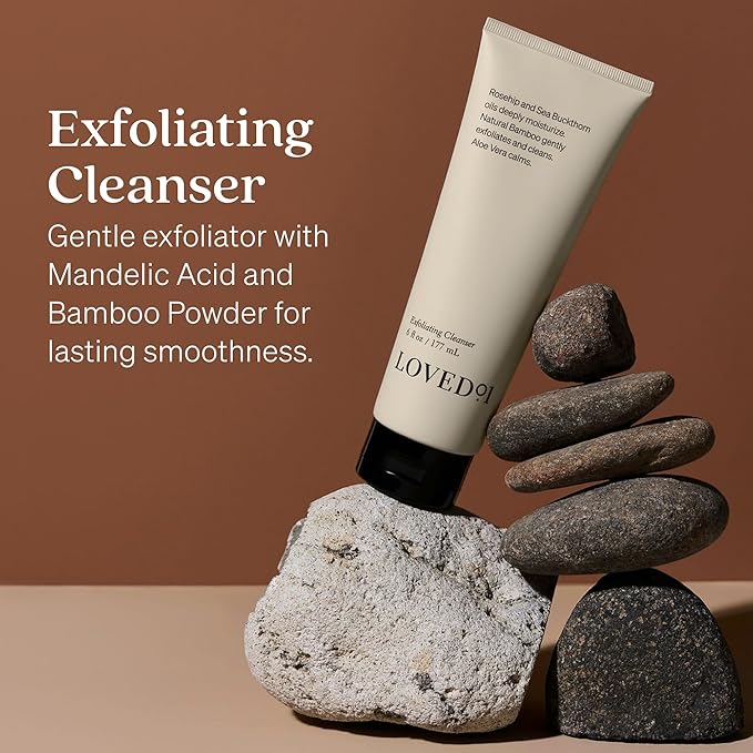 Exfoliating & Moisturizing Duo, Face & Body Exfoliating Cleanser & Moisturizer Bundle (6 Oz Cleanser & 2-Pack 6 Oz Moisturizer)