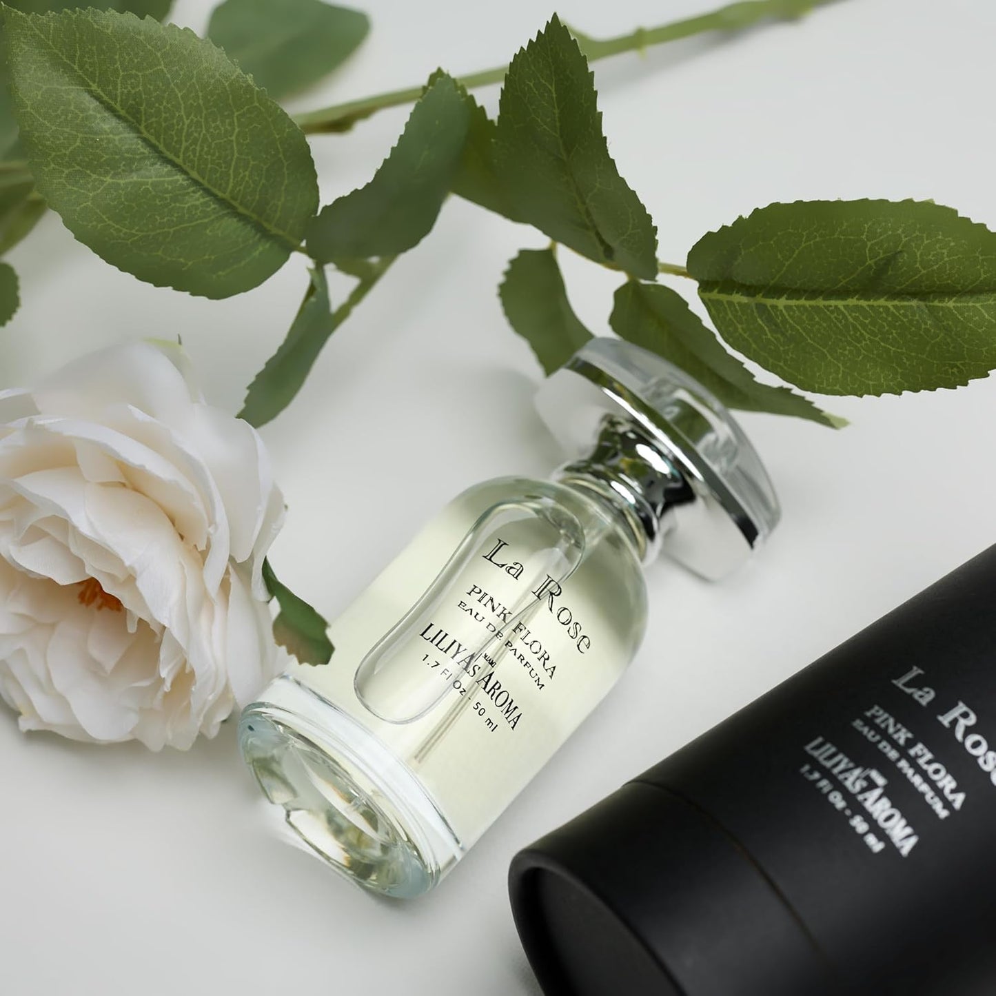 Liliya's Aroma La Rose Eau De Parfum for Women – Magnolia & Rose Fragrance – 1.7 Fl Oz | Elegant Floral Perfume with Tangerine, Bergamot, Peony & Vanilla | Long Lasting Luxury Scent