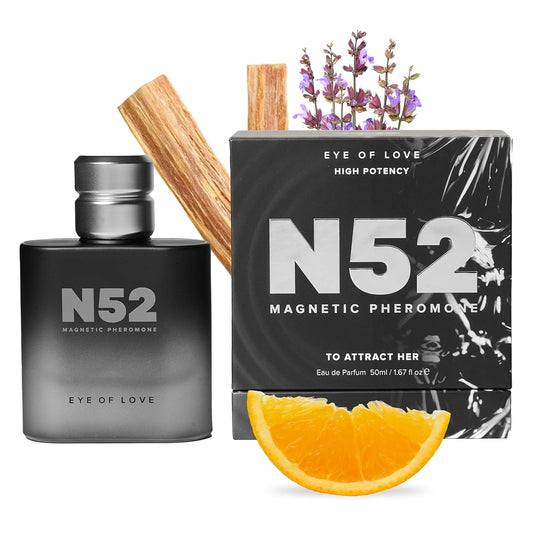 Eye of Love N52 Magnetic Pheromone Cologne for Men - Citrus Lavender Scent with Amber & Cedarwood - High Concentration Parfum Fragrances for Confidence & Presence - 50ml/1.6fl oz Pheromone Perfume
