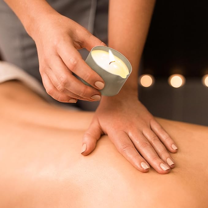 LOVE PLAY Massage Oil Candle for Pure Relaxation and Home SPA - Vegan Moisturizing Body Oil - Hydrating Skin Care with Essential Oils (6.76oz)