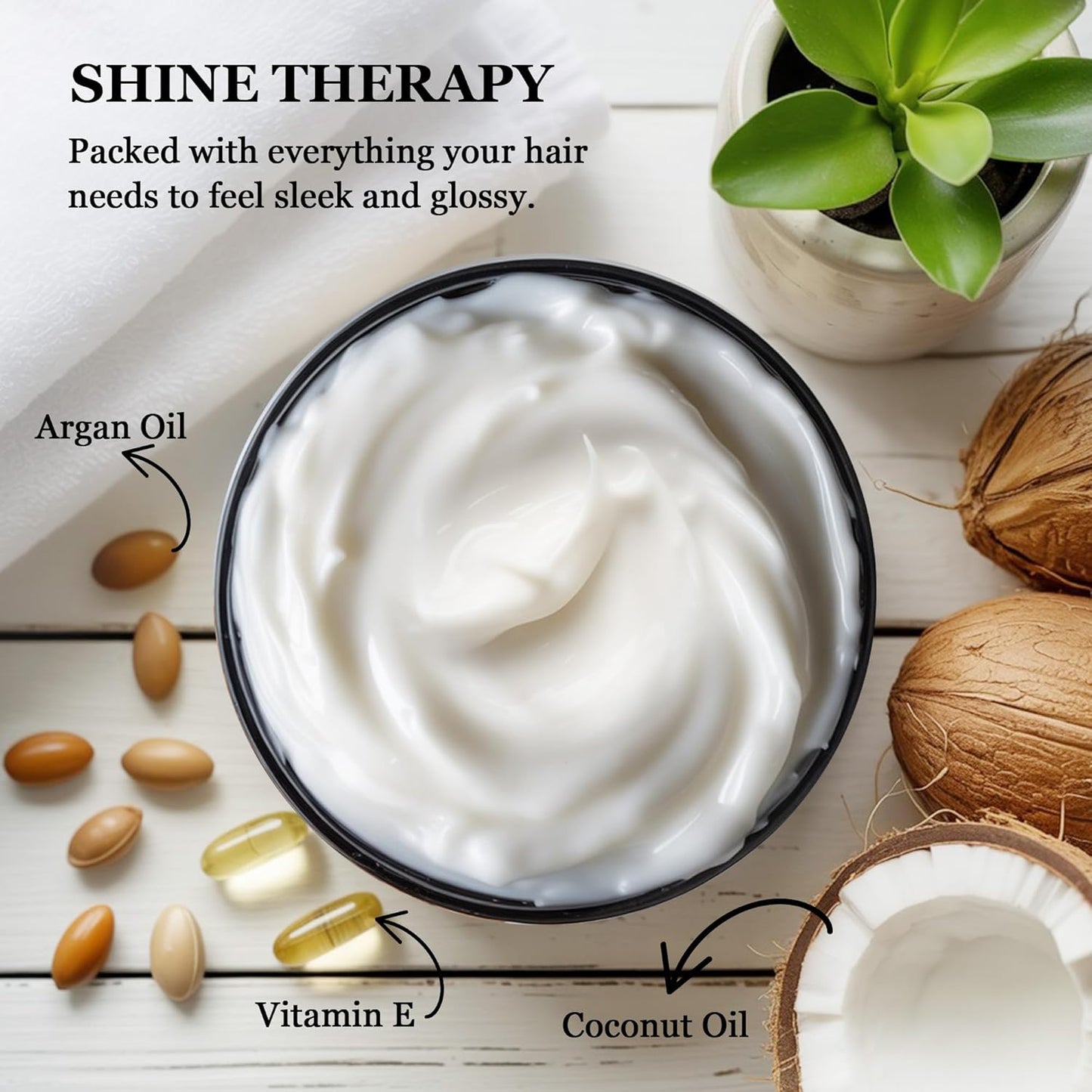 HerStyler Argan Oil Hair Mask - Repair Mask for Dry Damaged or Frizzy Hair - Conditioning and Moisturizing - 9.46 Fl. Oz.